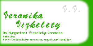 veronika vizkelety business card